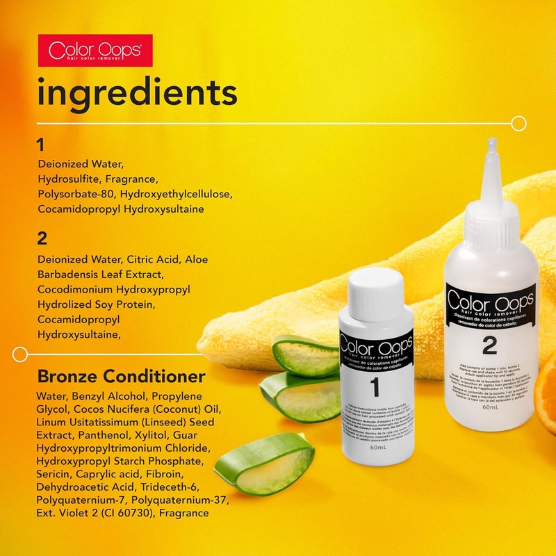 Color Oops Extra Conditioning Hair Color Remover and Brass Correct Bundle, Hair Dye Remover Processes in 20 Minutes, Safely Removes Permanent & Semi-Permanent Dye, Neutralize Brassy Tones - Image 3